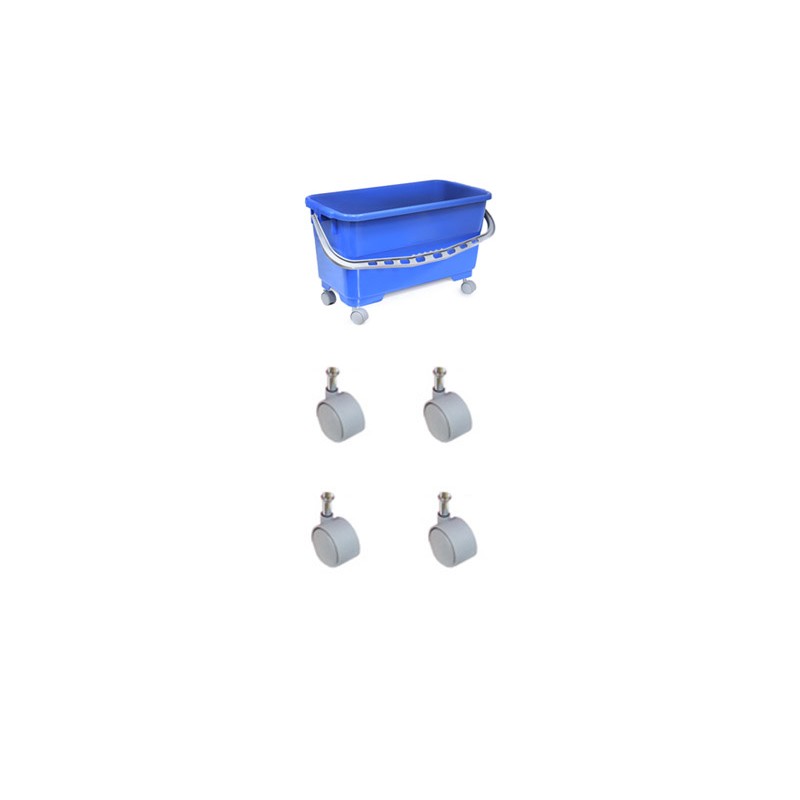 Set 4 Ruedas para Cubo Cristalero 20 litros (ref 01781)